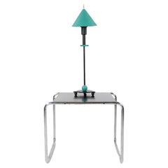 1980s BE-YANG Memphis Style Postmodern Table / Desk Lamp in Black and Teal