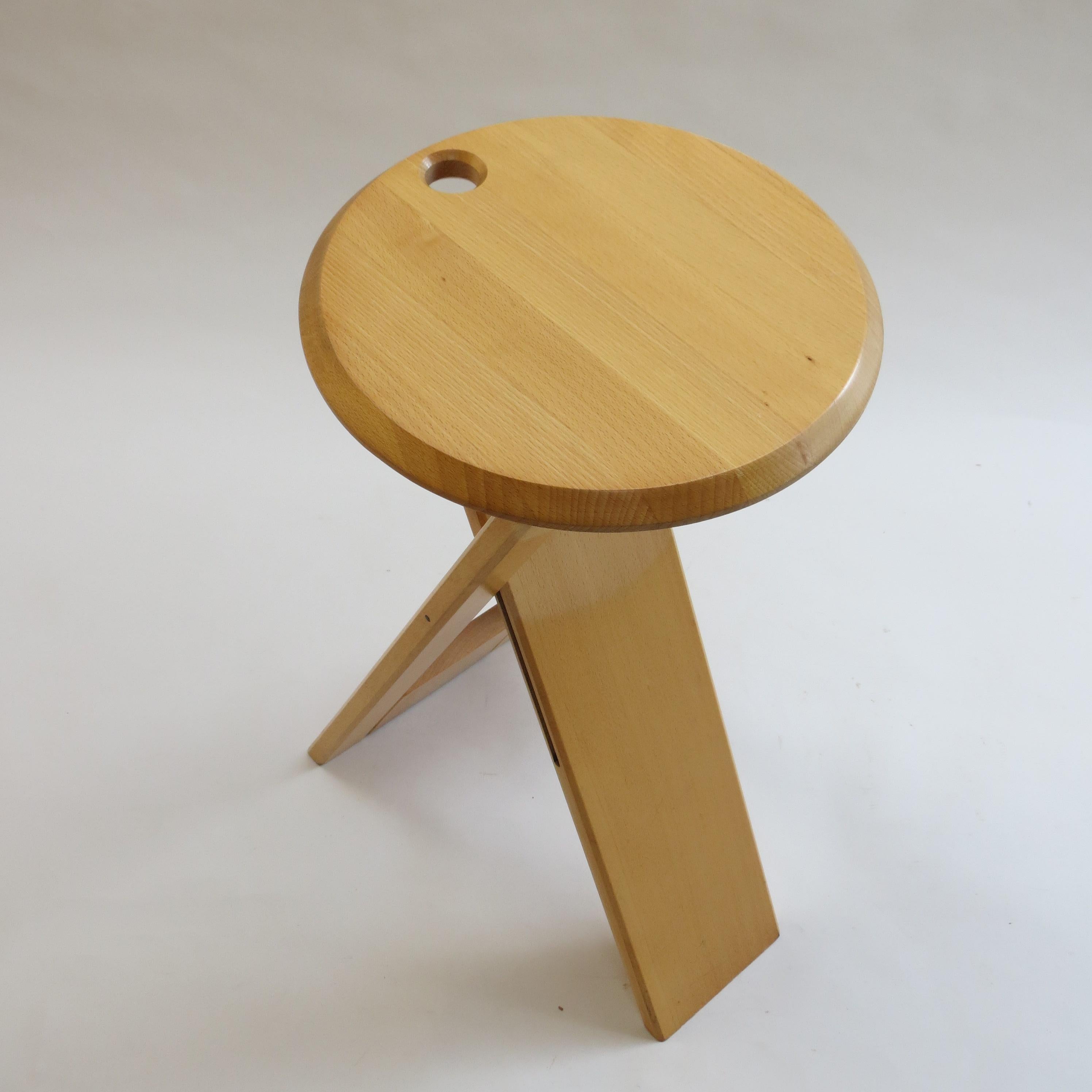 Machine-Made 1980s Beech Folding Suzy Stool by Adrian Reed for Princes Design Works