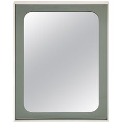1980s Belgian Knitter Duro Two-Tone Glass Wall Hanging Mirror