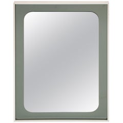 1980s Belgian Knitter Duro Two-Tone Glass Wall Hanging Mirror