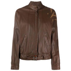 1980s Beltrami Brown Leather Jacket