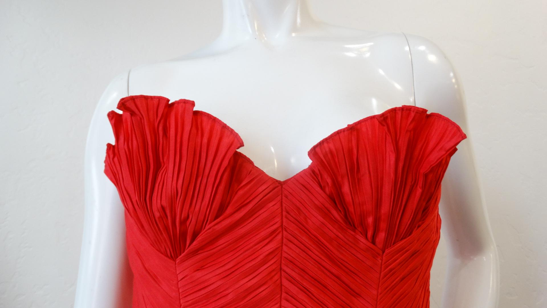 1980s Bernard Perris Couture Silk Crepe Bustier  3