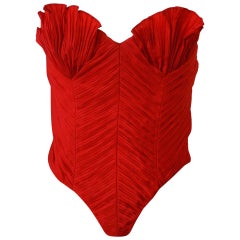 1980er Jahre Bernard Perris Couture Bustier aus Seidenkrepp