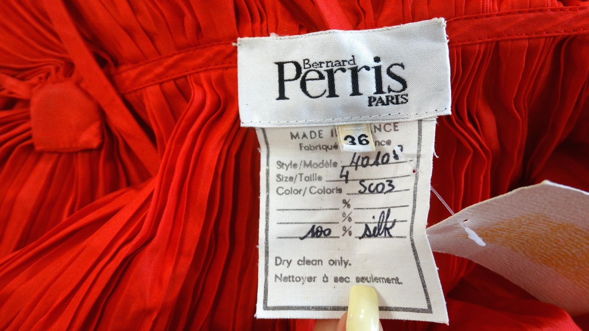 1980s Bernard Perris Couture Silk Crepe Cape For Sale 4