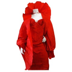 1980er Bernard Perris Couture Umhang aus Seidenkrepp