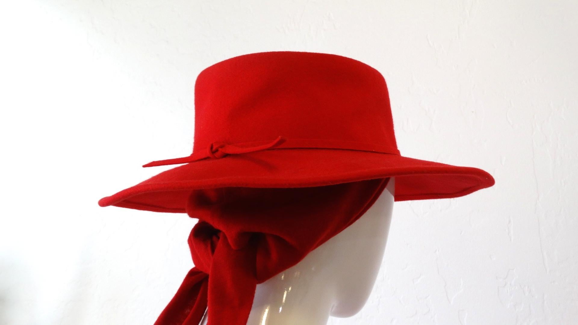 Women's or Men's 1980s Betmar Boater Hat With Built In Headwrap