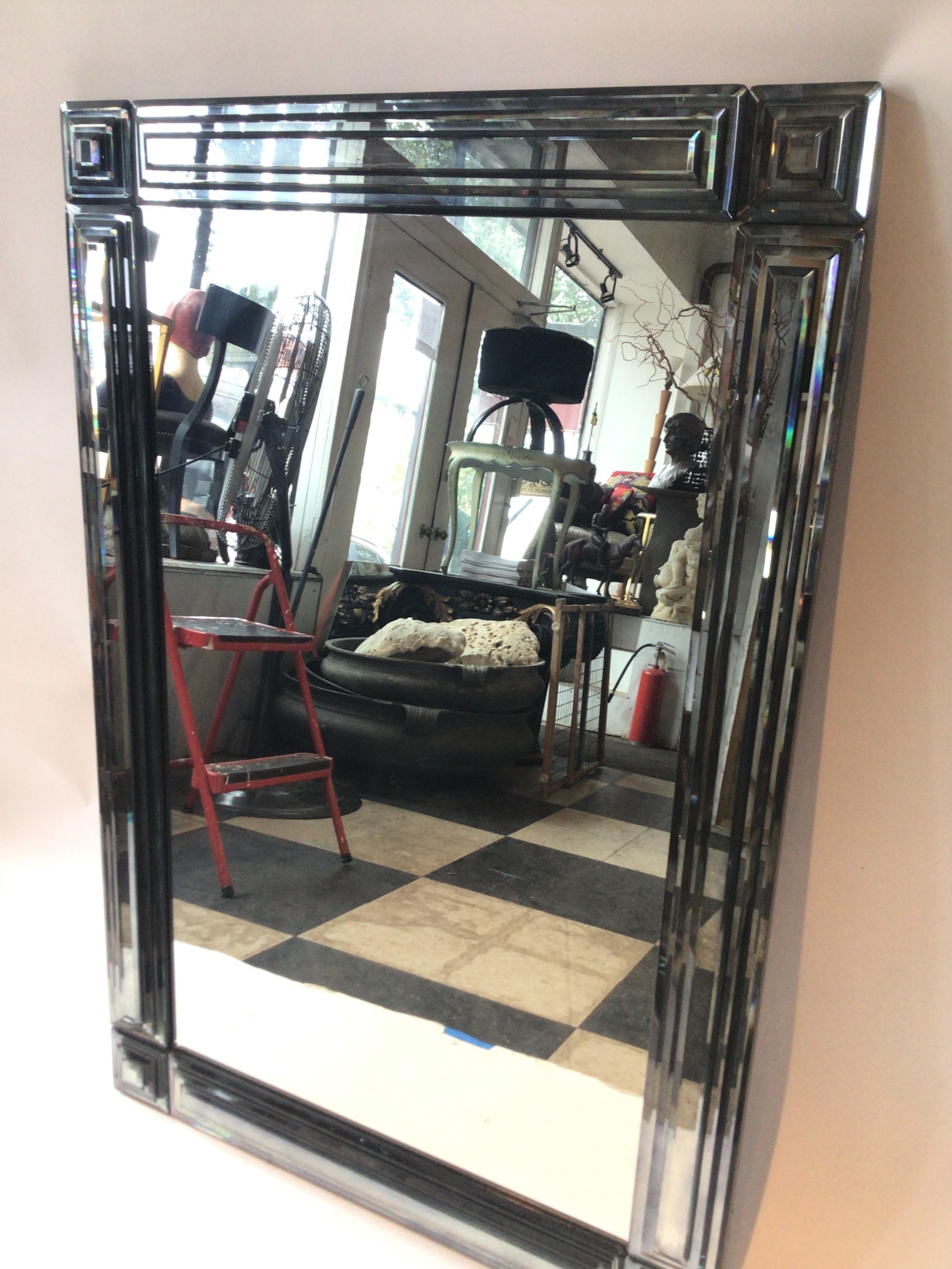 1980s Beveled Mirror For Sale 1