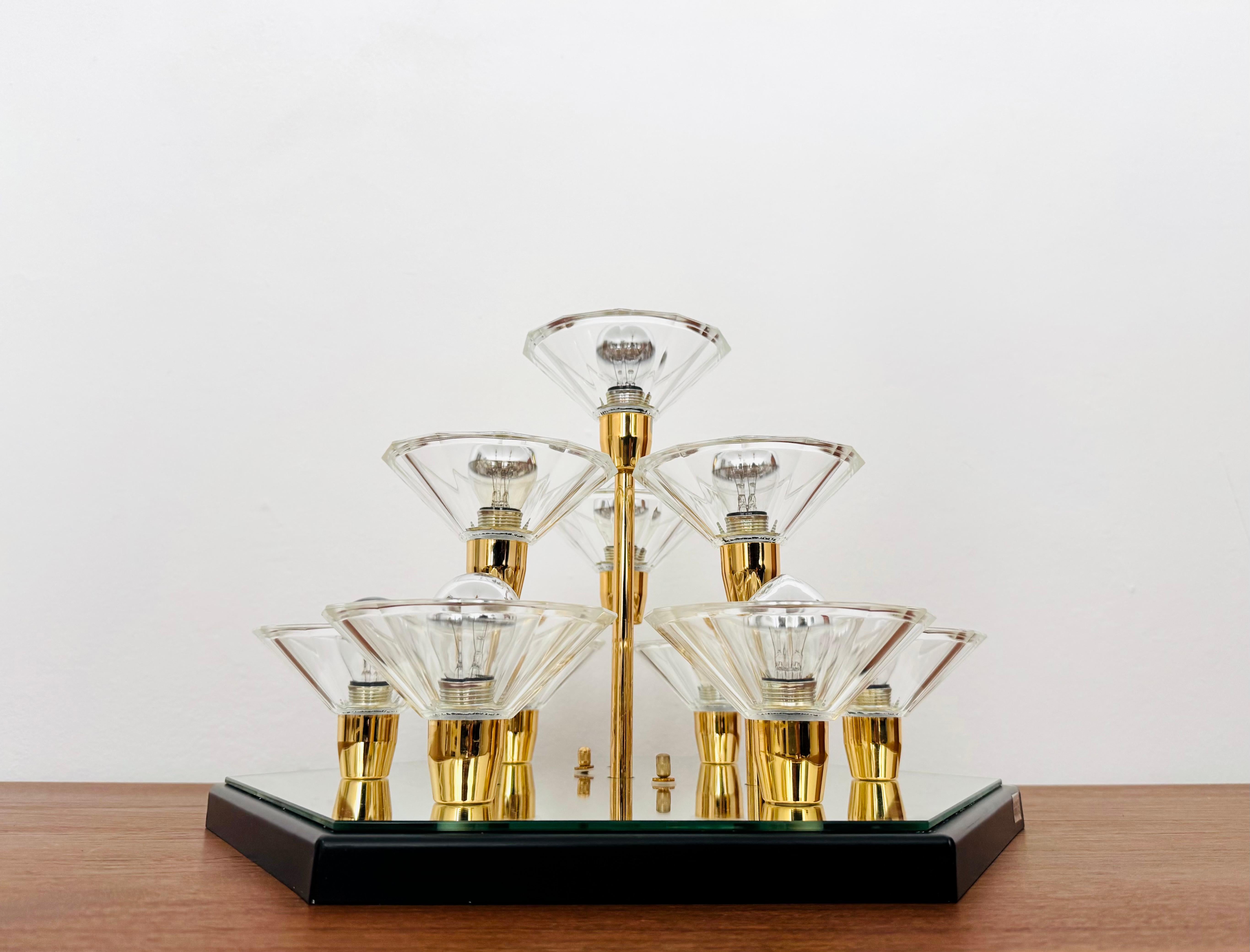 1980s Bicolor Glass Flush Chandelier by F. Fabbian en vente 7