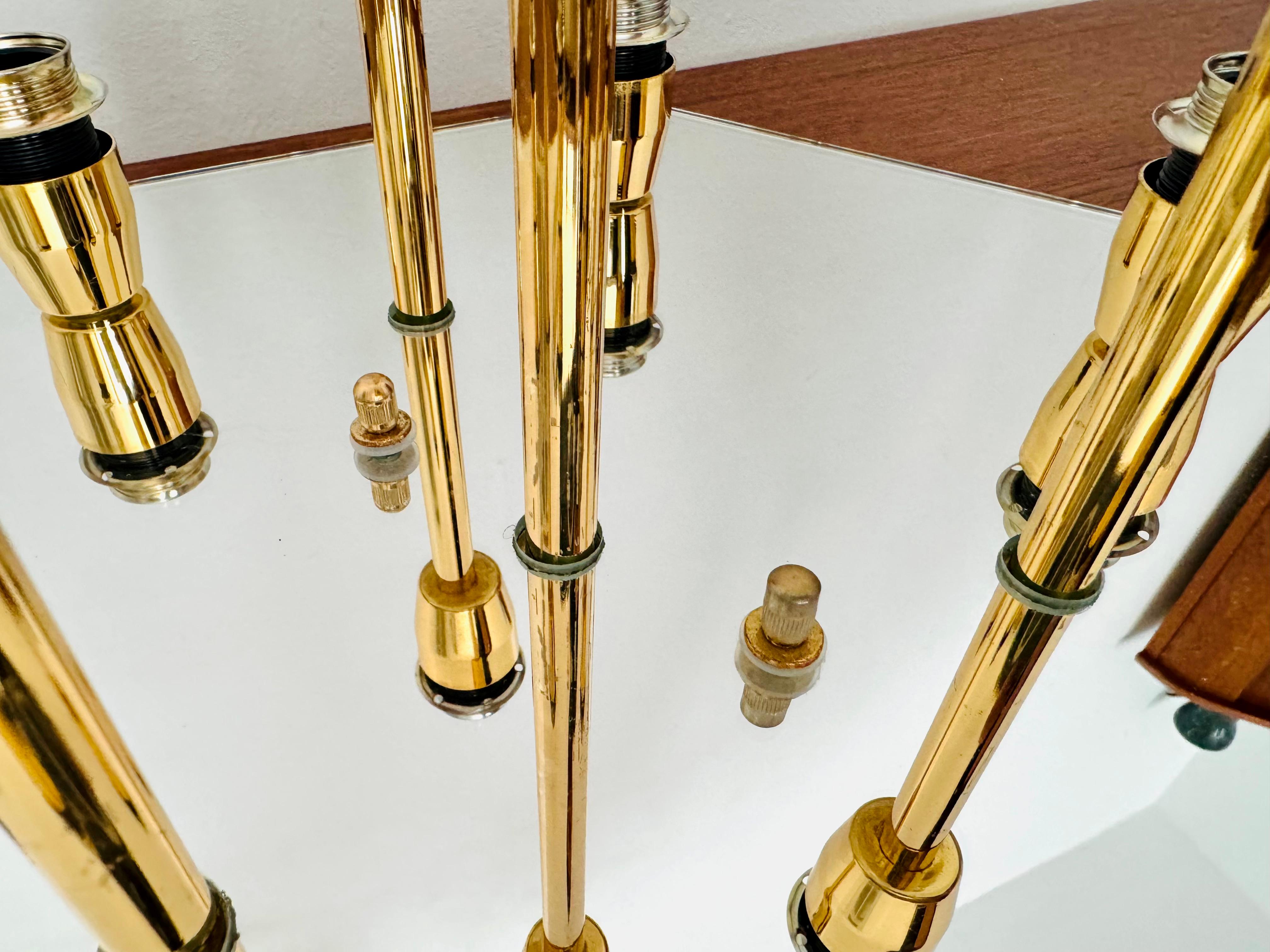 1980s Bicolor Glass Flush Chandelier by F. Fabbian en vente 8
