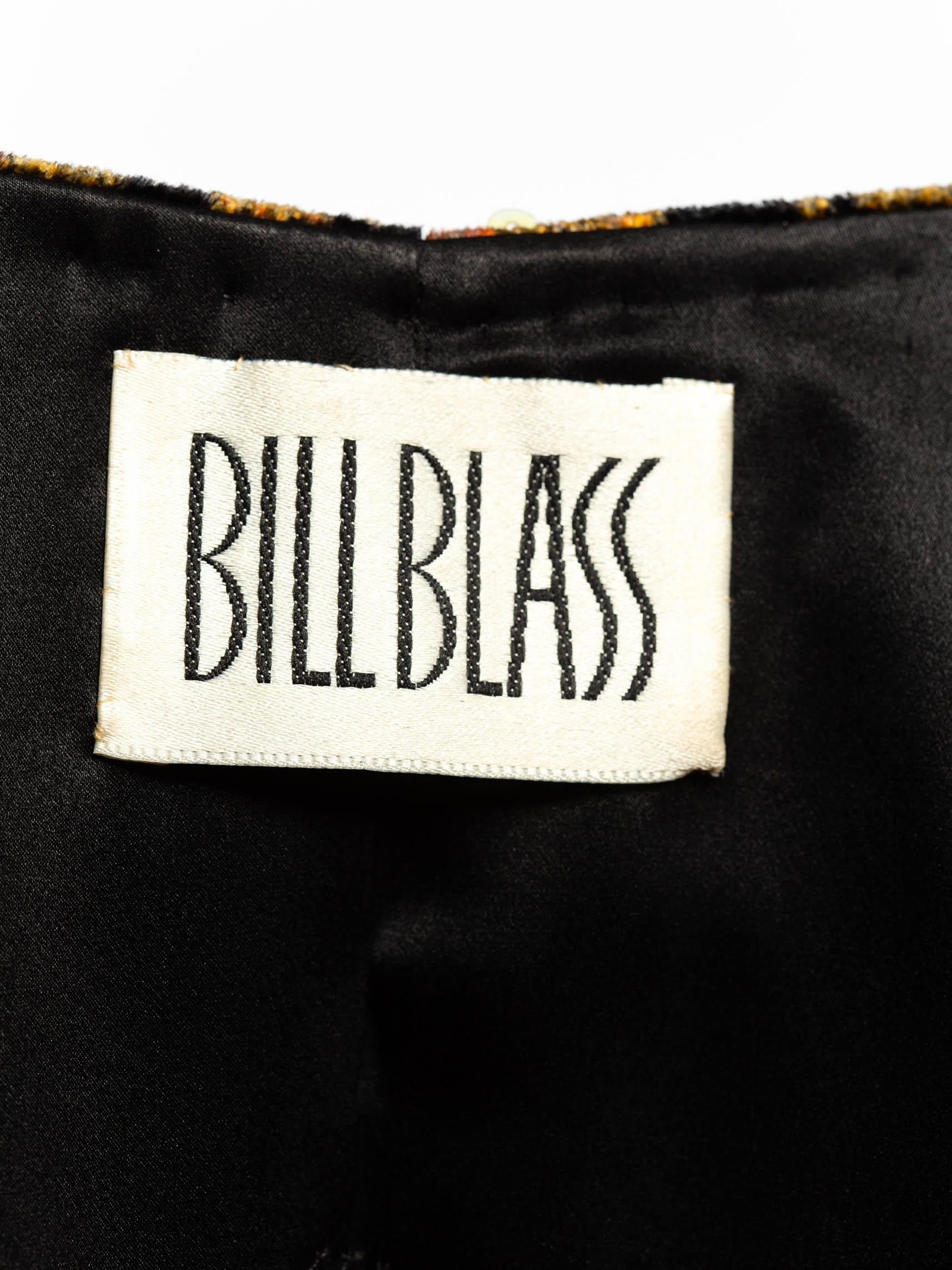 1980S BILL BLASS Black Paisley Silk Velvet Couture Hand Beaded Sequin Jacket For Sale 4