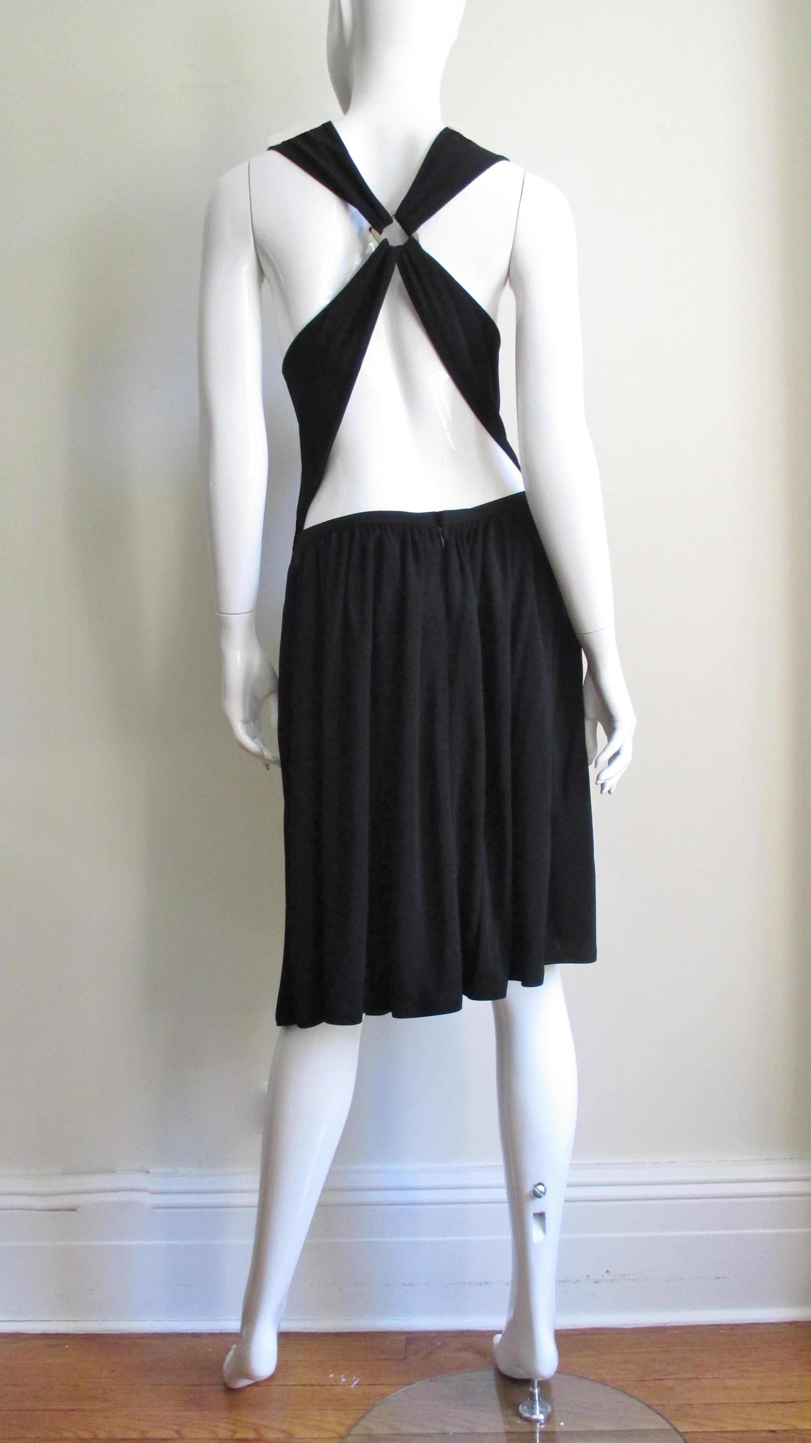 1980s Bill Blass Cross Back Dress 8