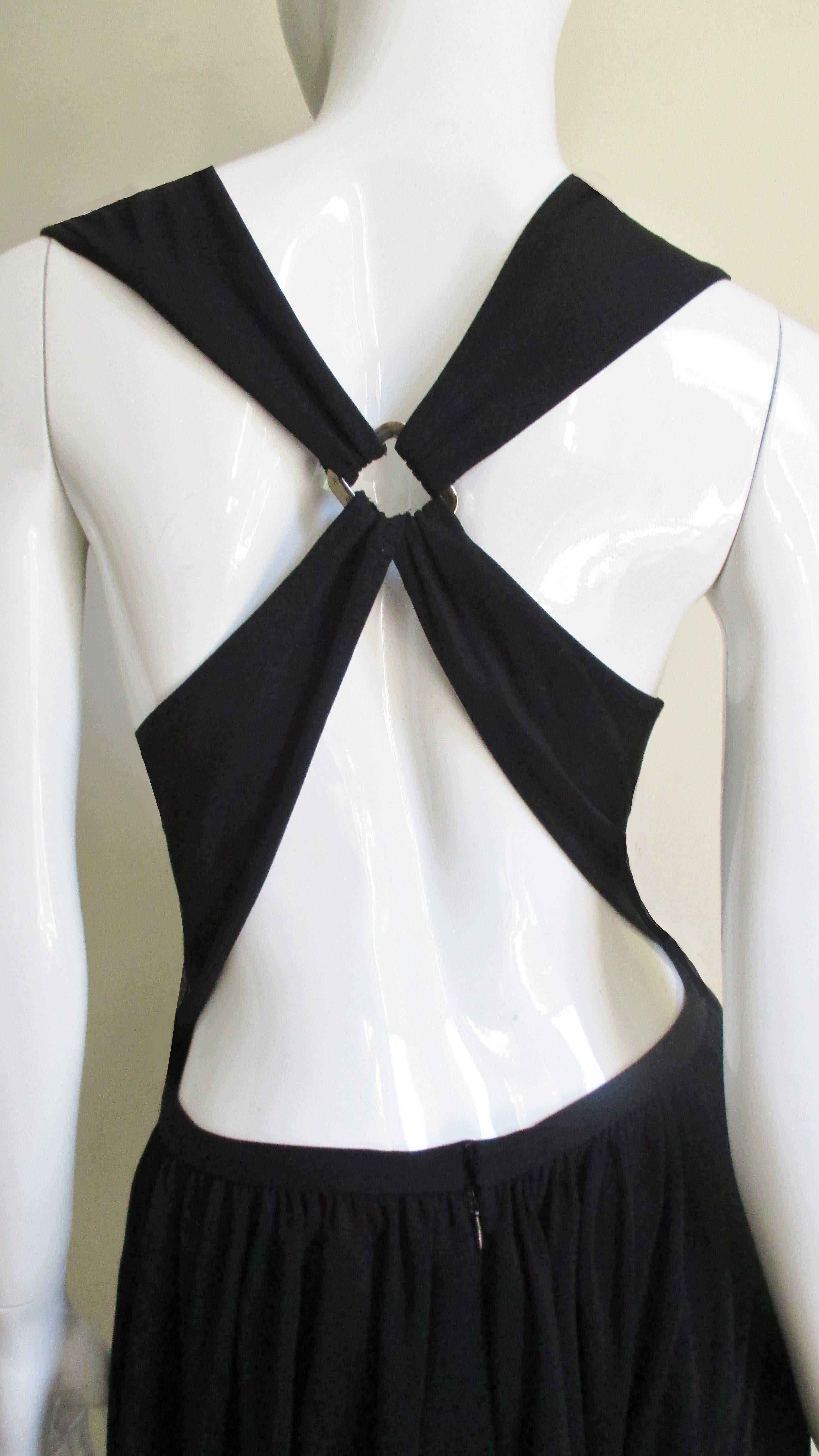 Bill Blass Cross Back Dress 1980s For Sale at 1stDibs