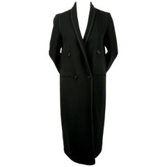 1980's BILL BLASS double breasted wool coat with cord trim