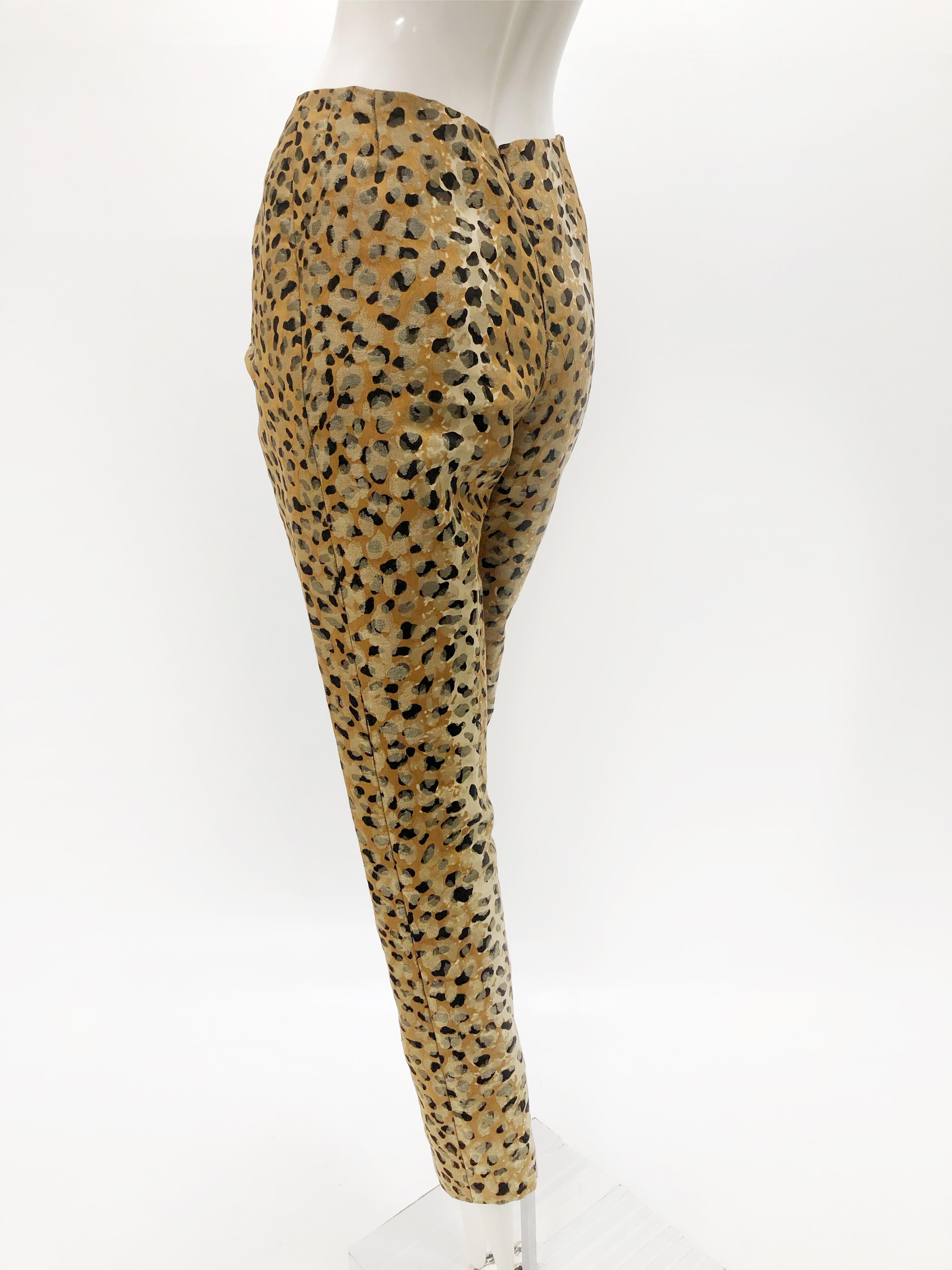 leopard cigarette pants