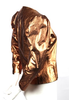 1980's BILL BLASS metallic copper leather jacket