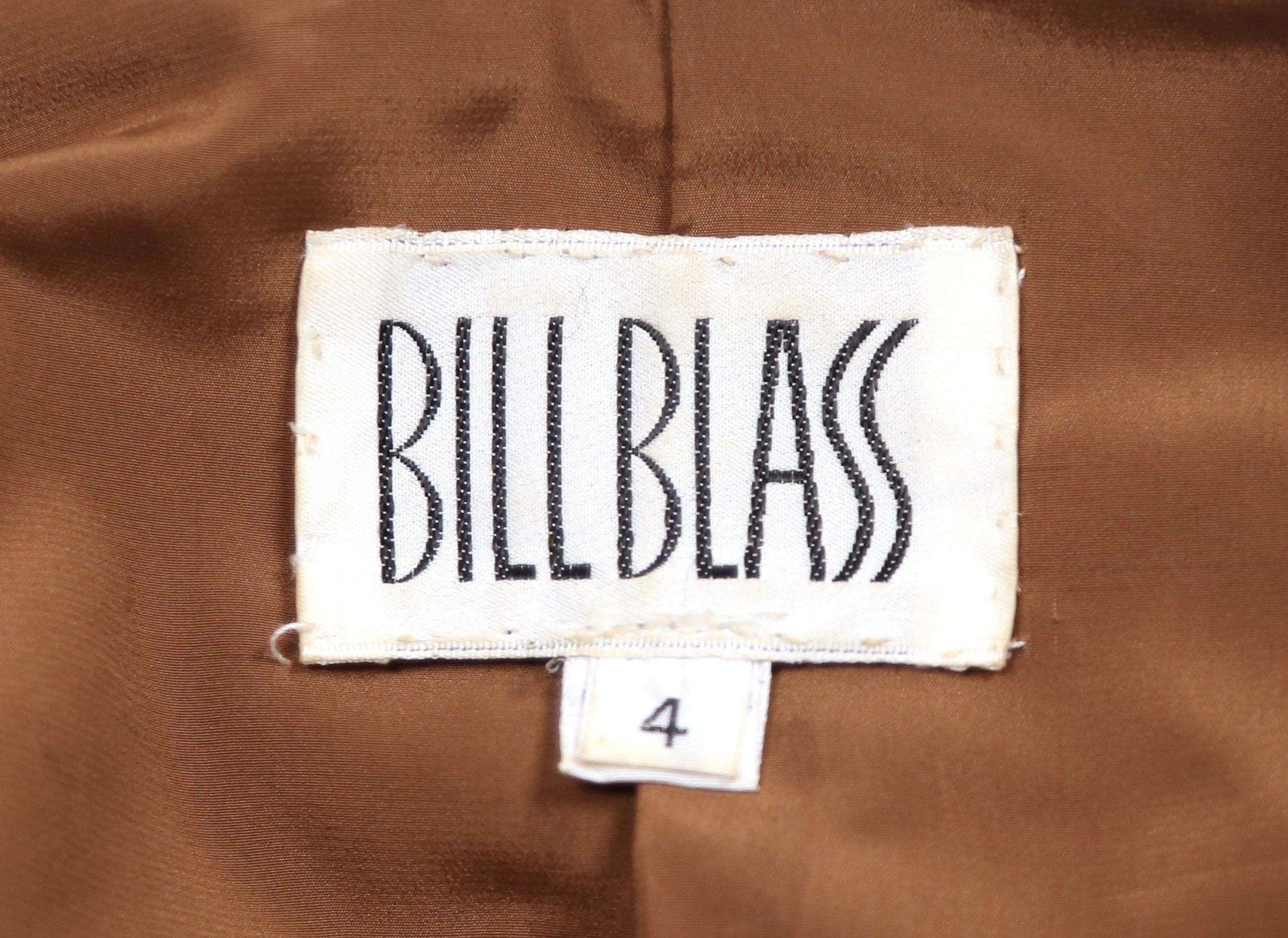 1980's BILL BLASS metallic copper leather jacket In Good Condition In San Fransisco, CA