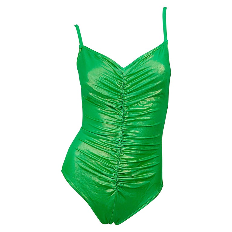 1980s Bill Blass Neon Green One Piece Ruched Vintage 80s Swimsuit Bodysuit For Sale At 1stdibs 1980s Bill Blass Neon Green One Piece Ruched Vintage 80s Swimsuit Bodysuit For Sale At 1stdibs
