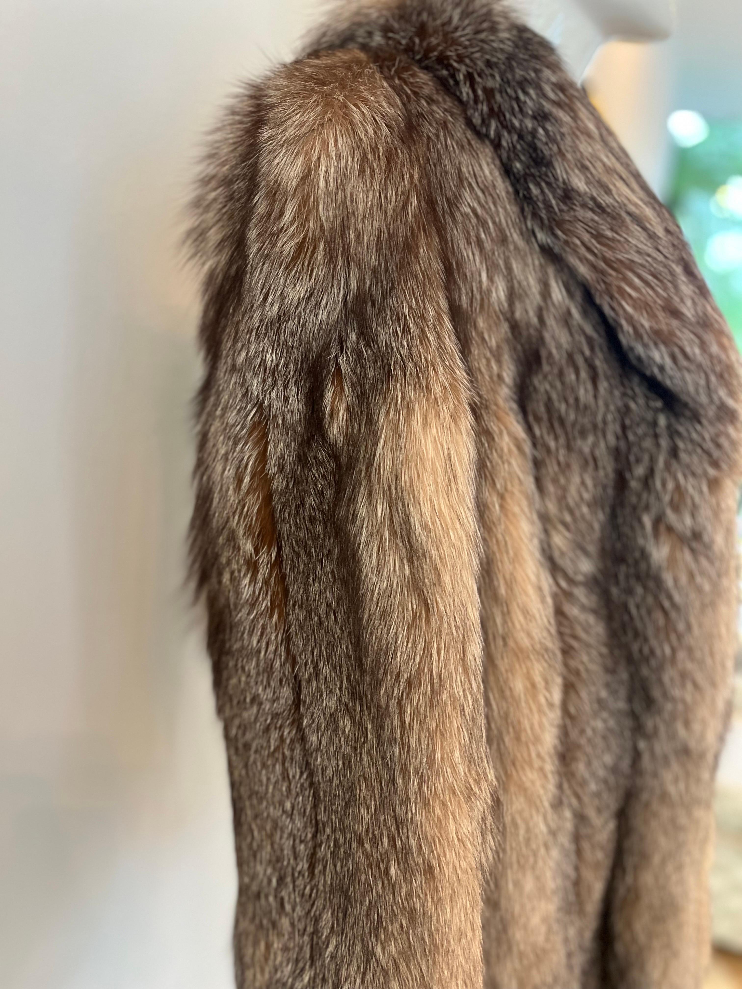light brown fur coat