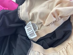 1980s Bill Blass Size 10 / 12 Flamenco One Piece Convertible Halter Swimsut