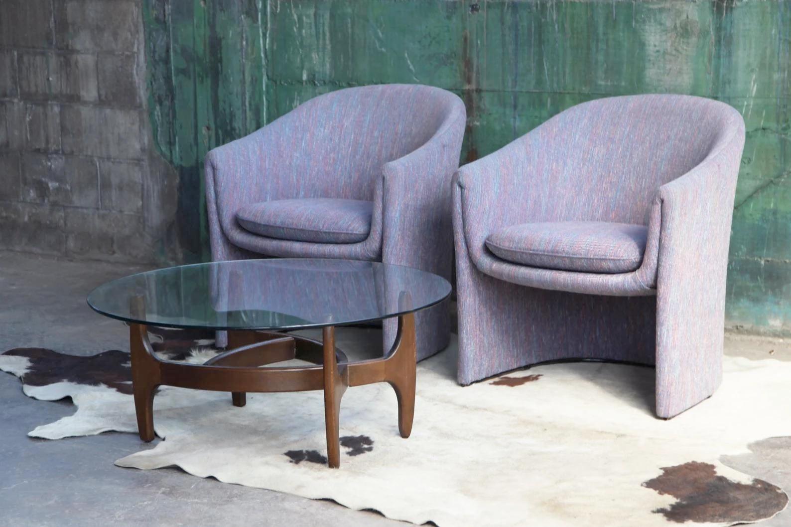Post-Modern 1980s Dunbar Biomorphic Freeform Armchair For Sale