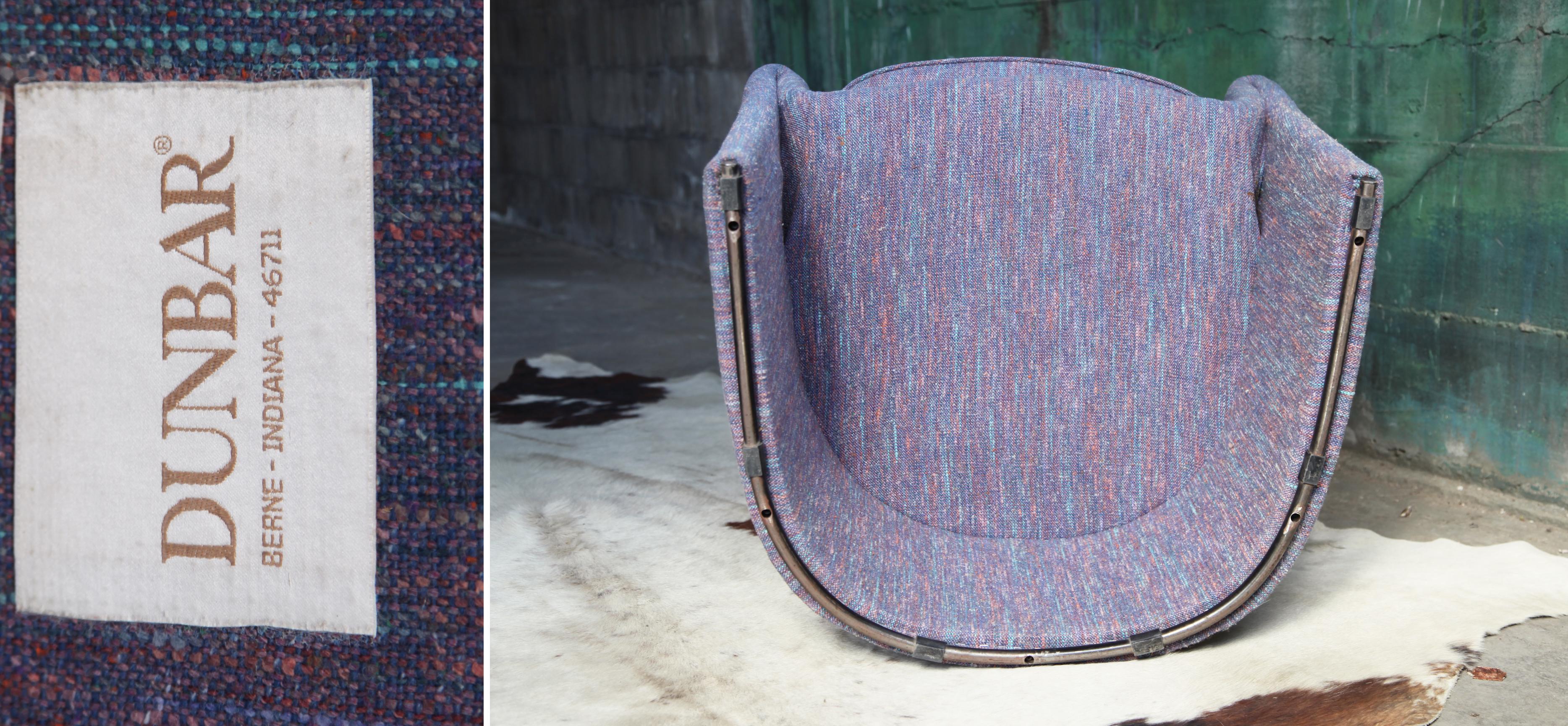 Textile 1980s Dunbar Biomorphic Freeform Armchair For Sale
