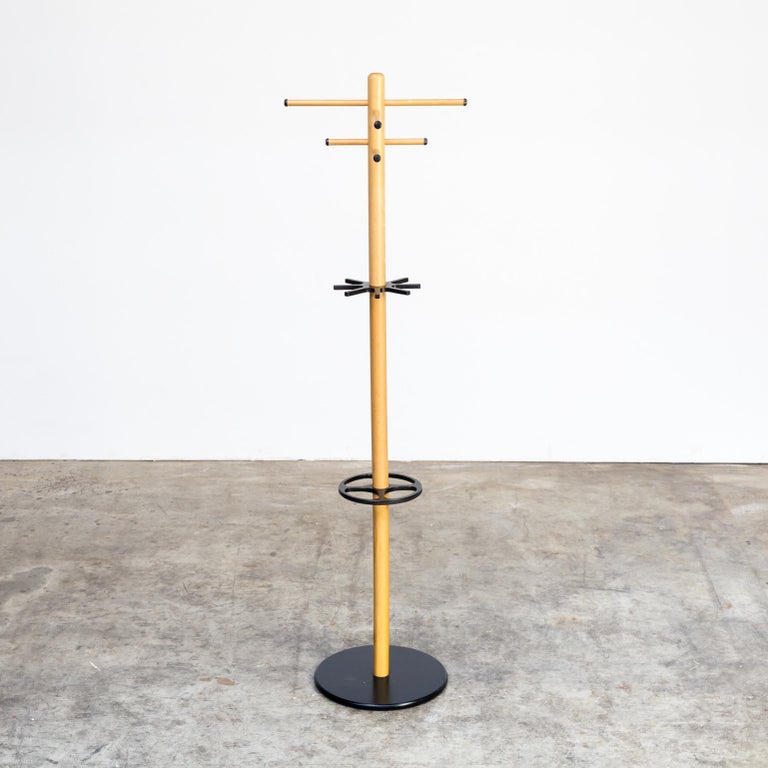 1980s Birch Freestanding Coat Rack For Sale at 1stDibs