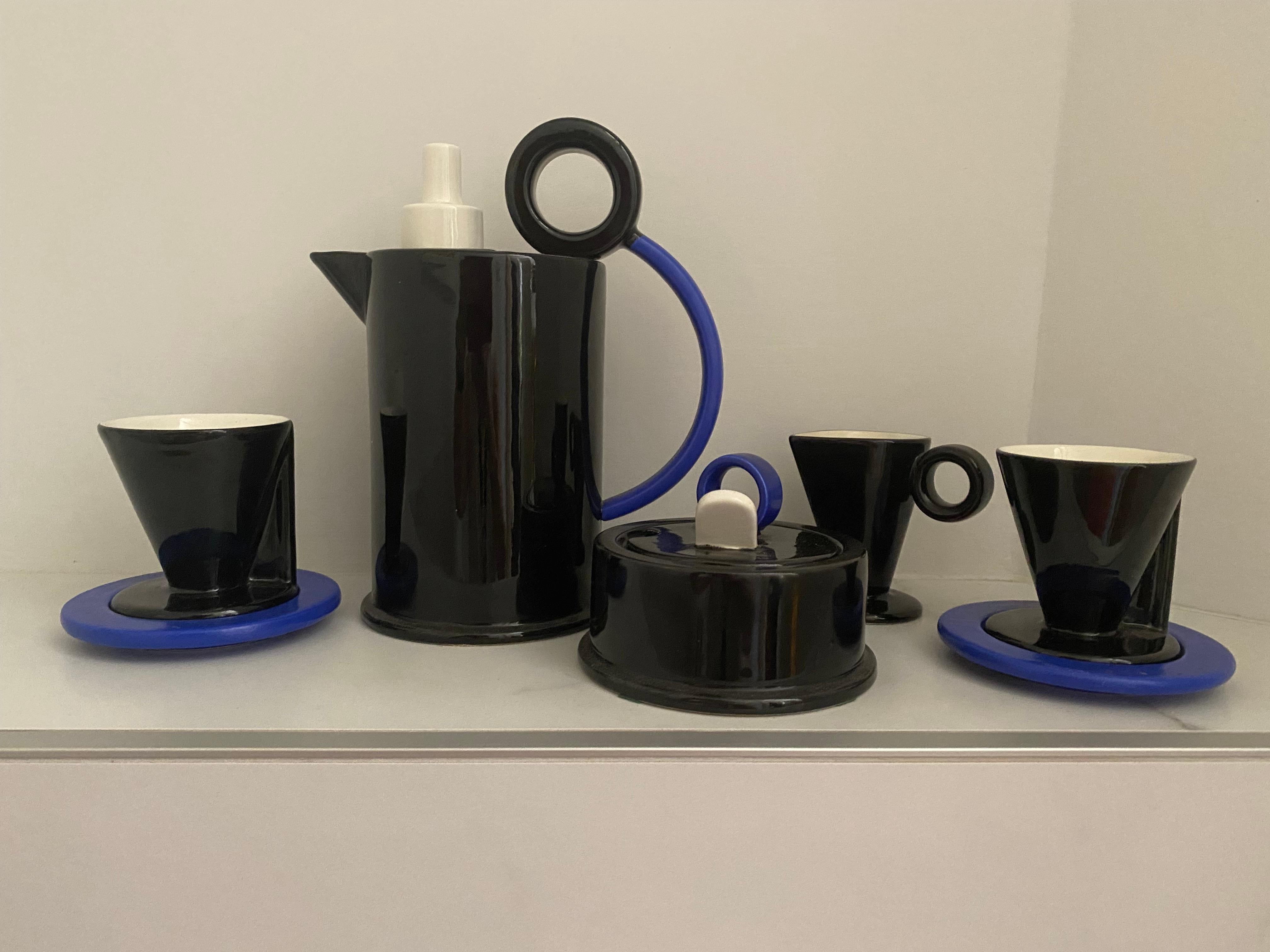 italien Service à café Bitossi des années 1980 par Marco Zanini pour Bitossi Italie en vente