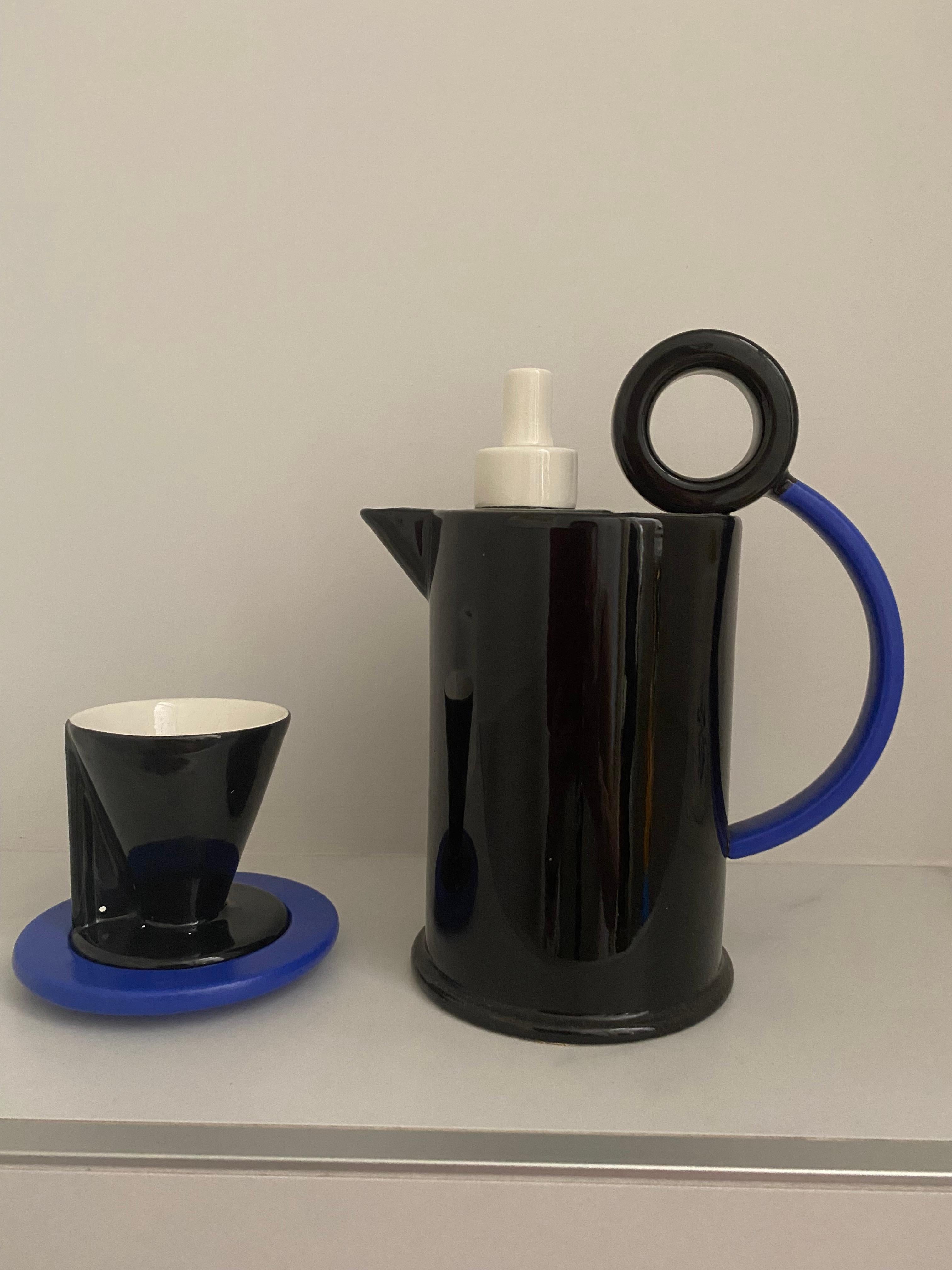 Céramique Service à café Bitossi des années 1980 par Marco Zanini pour Bitossi Italie en vente