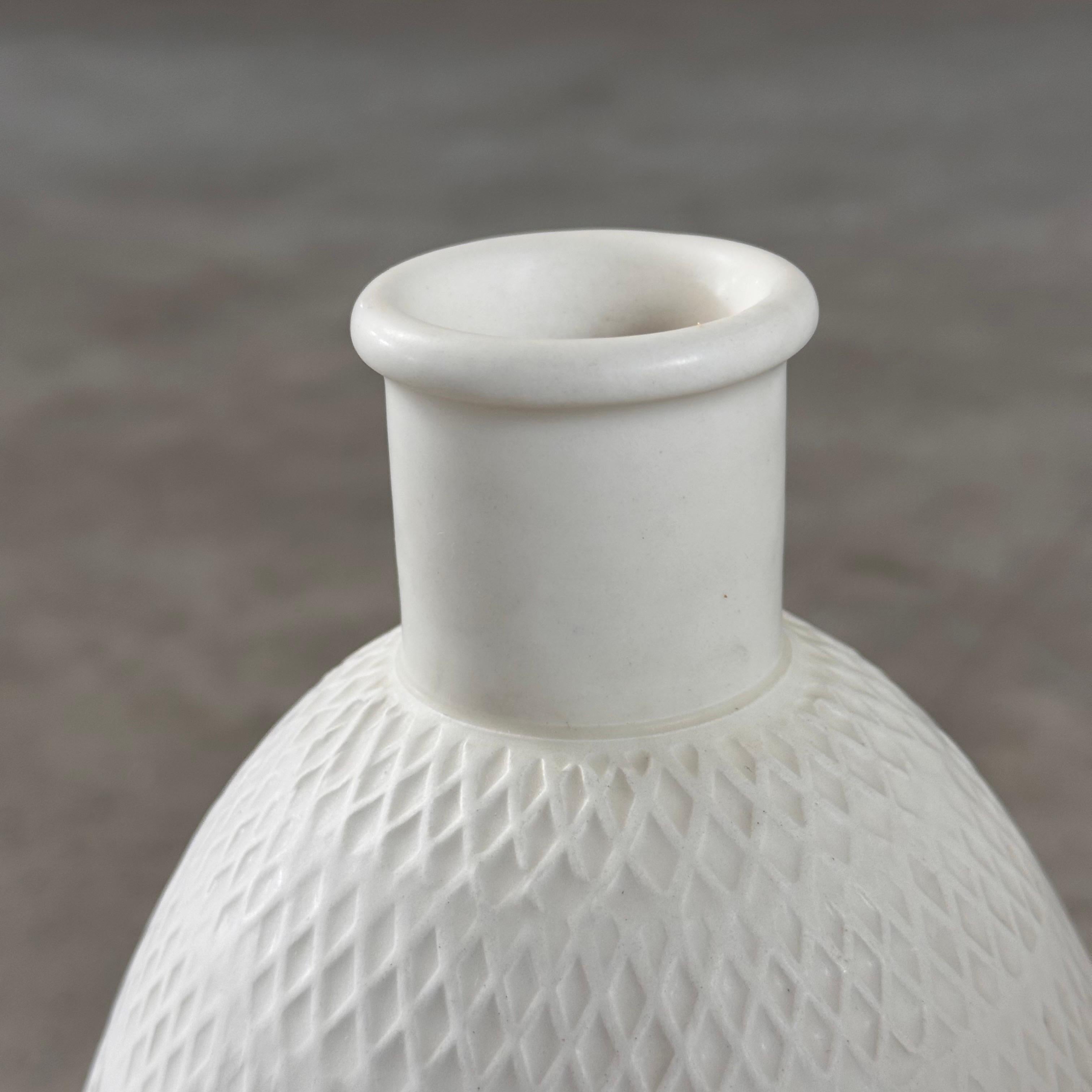 1980s Bitossi White Ceramic Set with Beautiful Texture, Pristine Condition For Sale 6