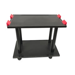 1980s Black and Red Trolley by Kartell Made in Italy