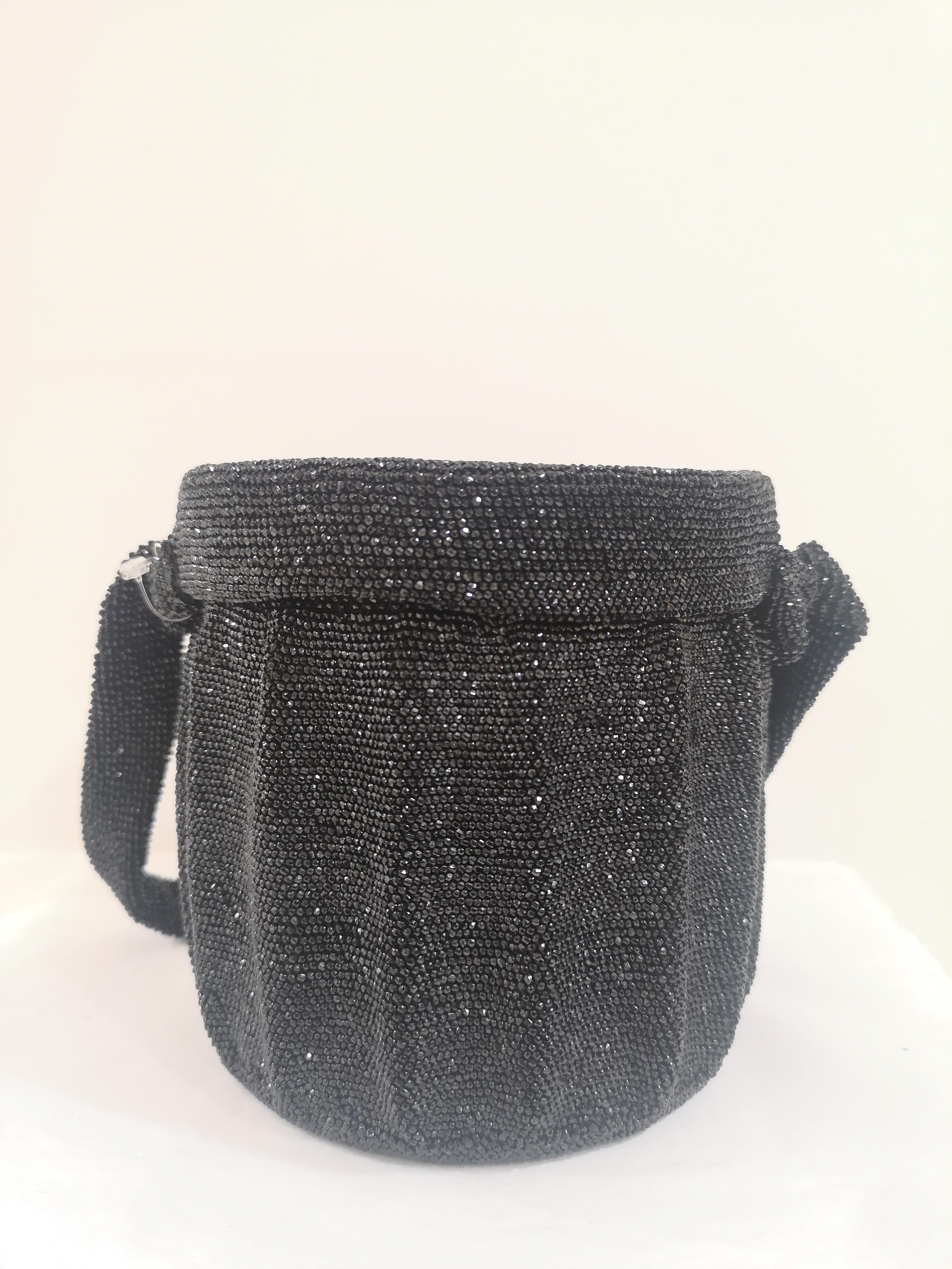 1980s Black beads satchel 1