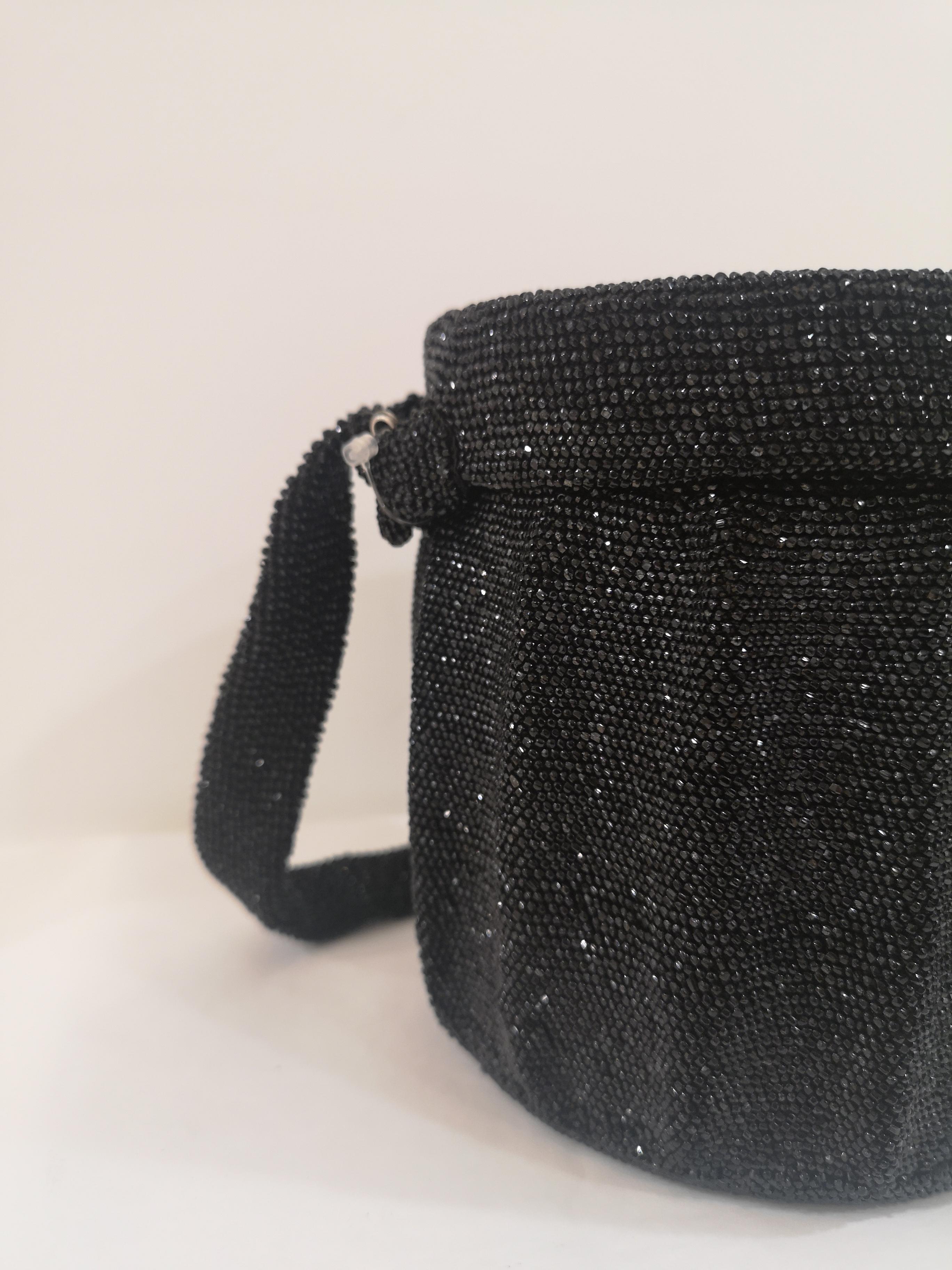 1980s Black beads satchel 3