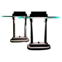 Retro 1980s, Black Dimmable Halogen Desk Lamps in the Style of Sonneman for Kovacs