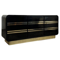 1980s Black Laminate Dresser