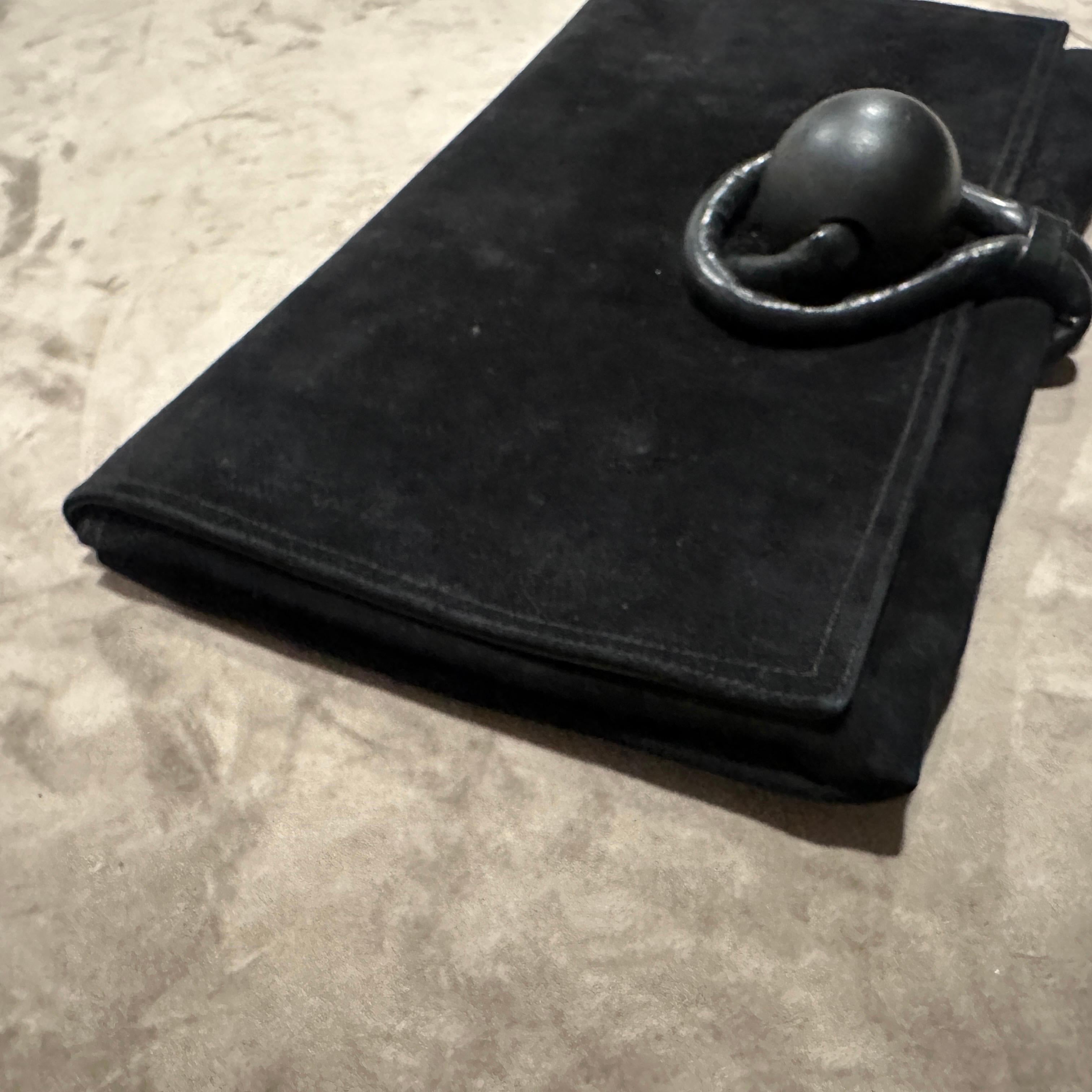 Pochette italienne en cuir et daim des années 1980 par Rodo en vente 7