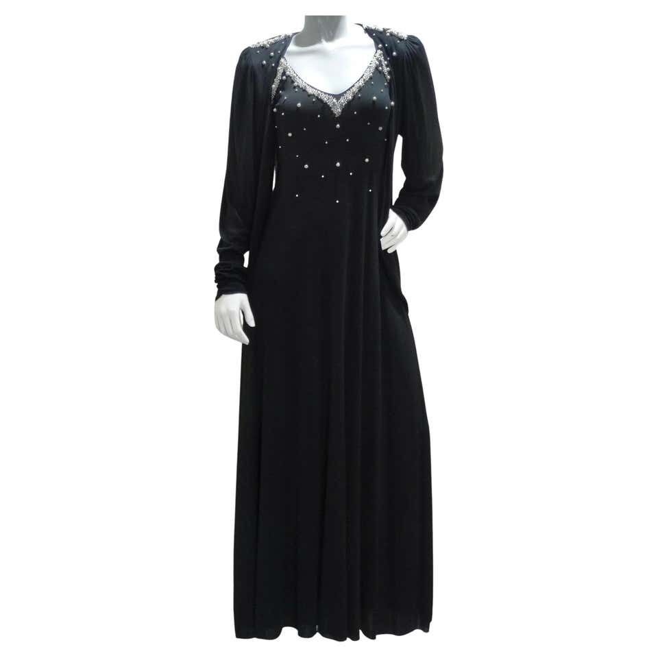 1990s Fiandaca Beaded Velvet Evening Dress For Sale at 1stDibs ...