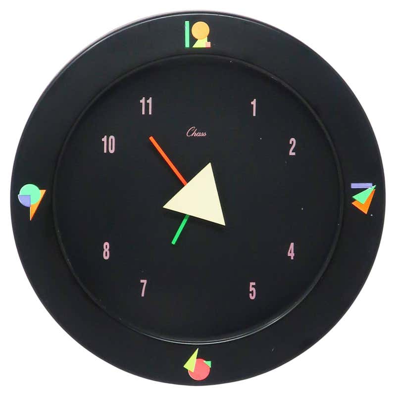 Menphis Design Clock Memphis Design Clock - 36 For Sale on 1stDibs | memphis clock, memphis ...