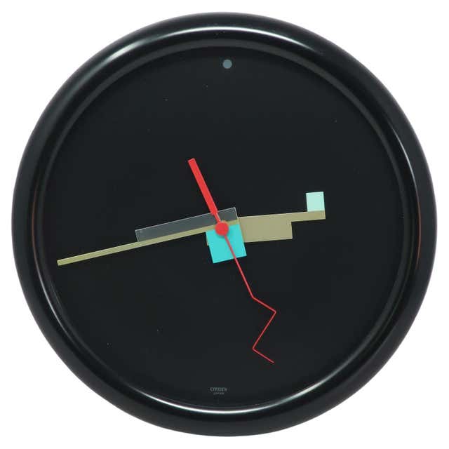1980s Postmodern Chrome Rocking Desk Clock For Sale at 1stDibs