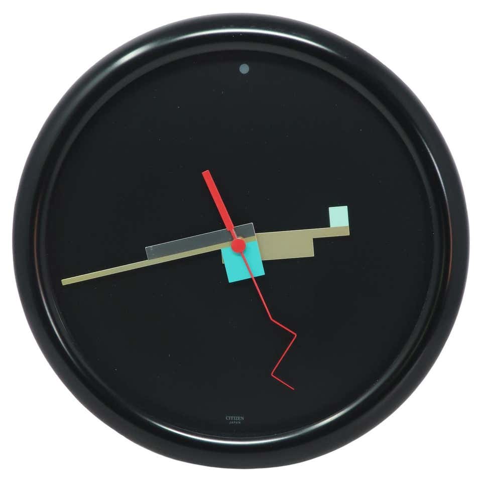 Menphis Design Clock Memphis Wall Clock - 10 For Sale on 1stDibs | memphis clock design ...