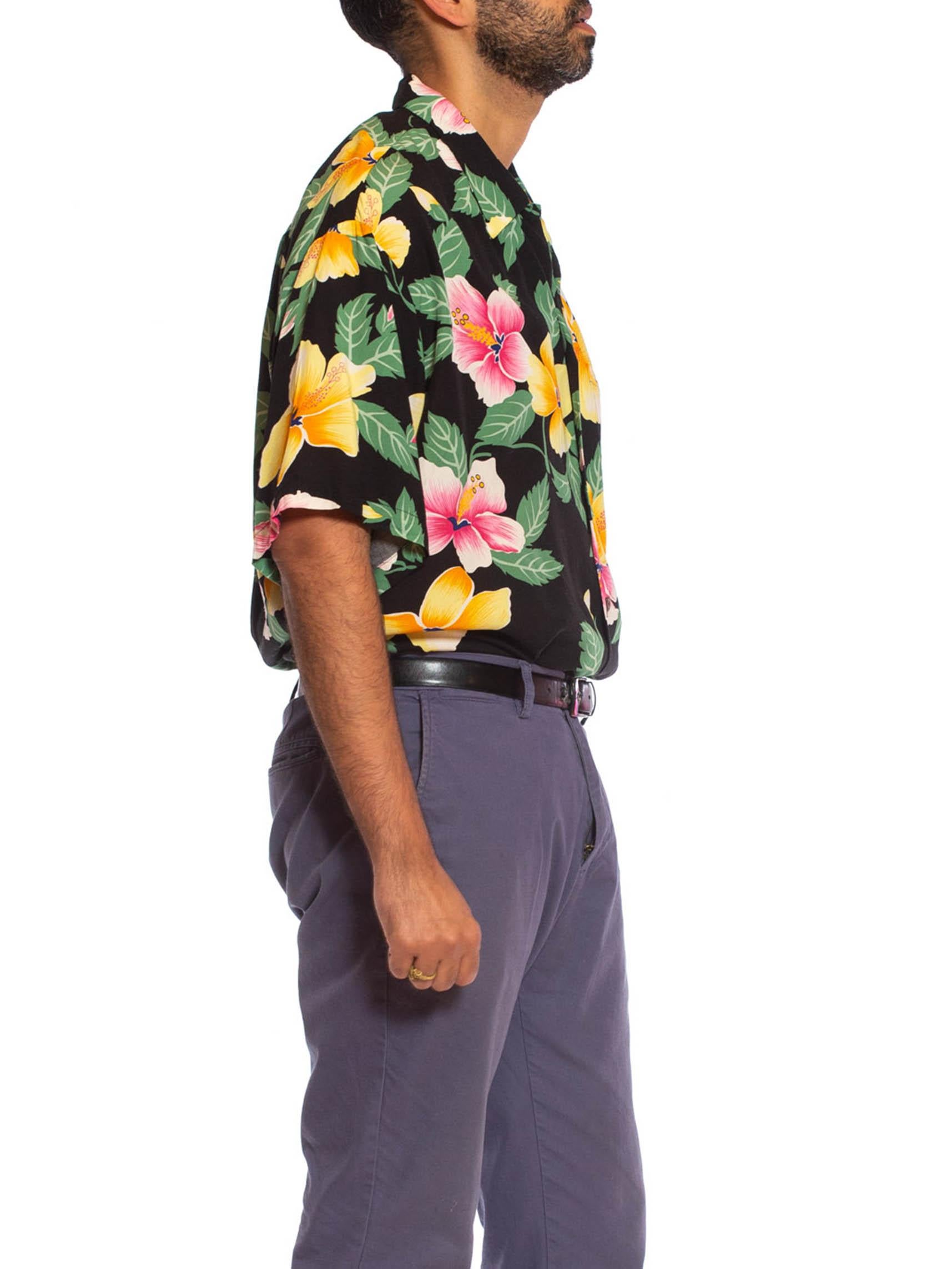 yellow floral shirt mens