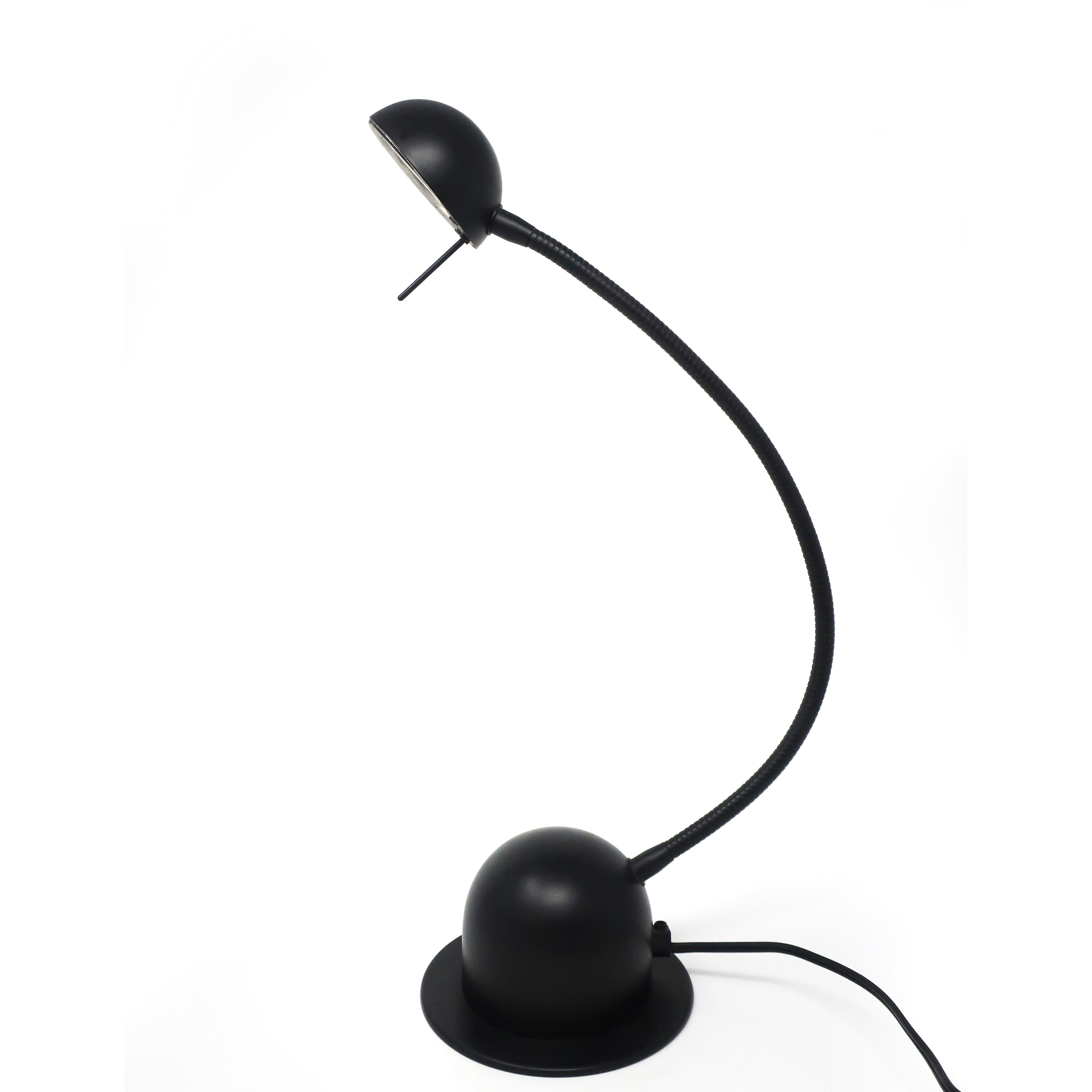 Post-Modern 1980s Black Veneta Lumi Desk Lamp For Sale