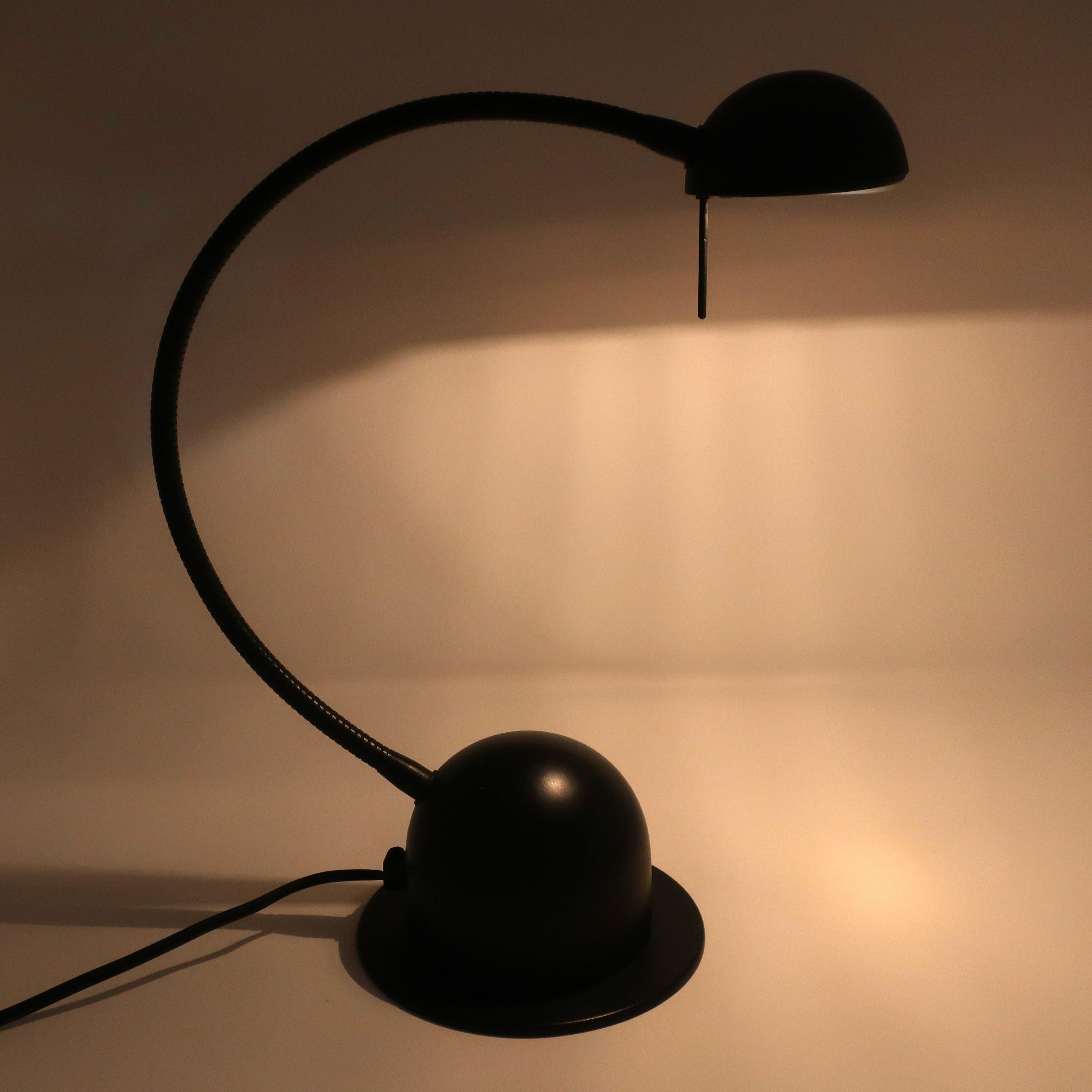 20th Century 1980s Black Veneta Lumi Desk Lamp For Sale