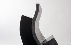 1980s Black Wood CD Cabinet Mu, Essaime Architect for Quart de Poil