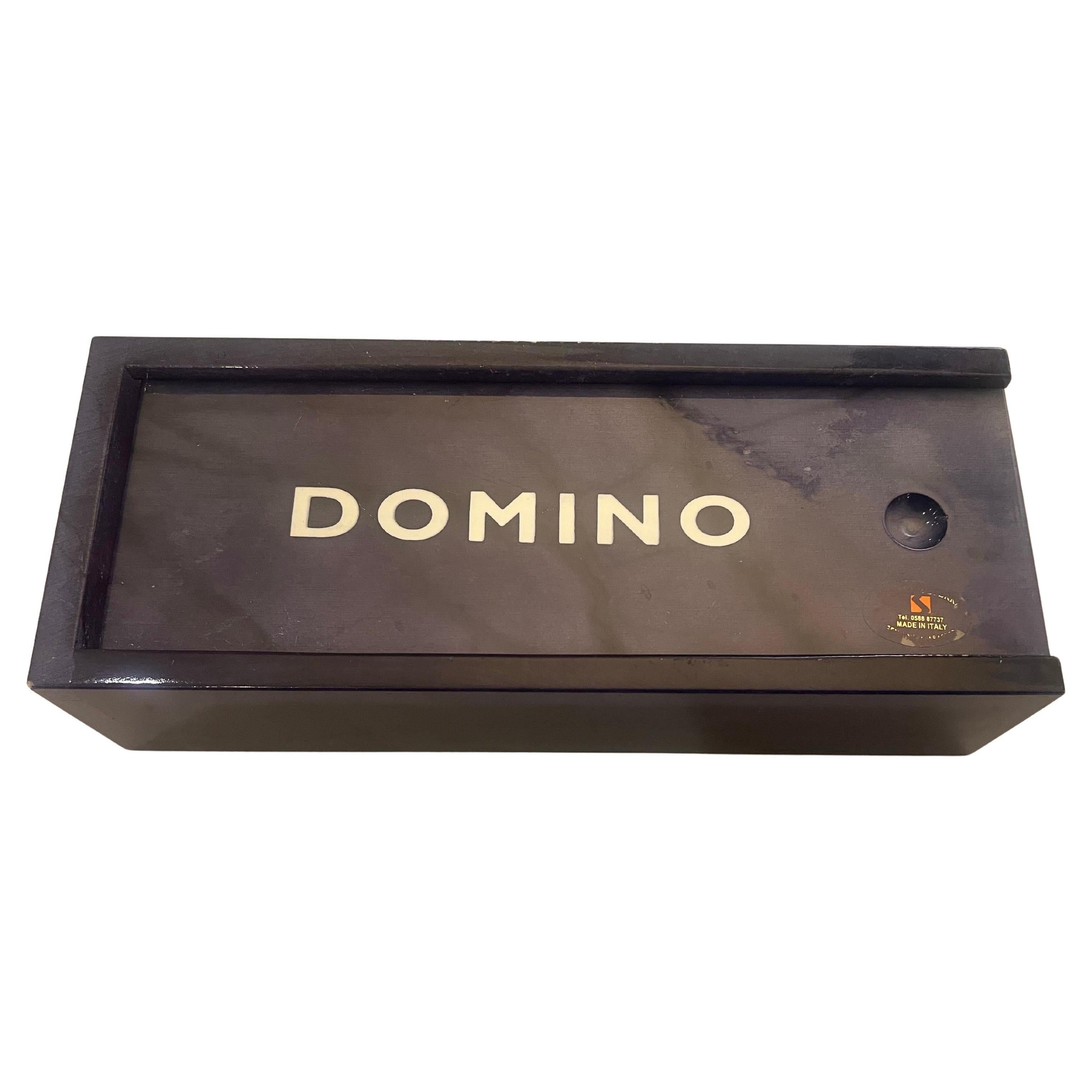 1980's Blue Alabaster Italian Domino In Good Condition For Sale In San Diego, CA