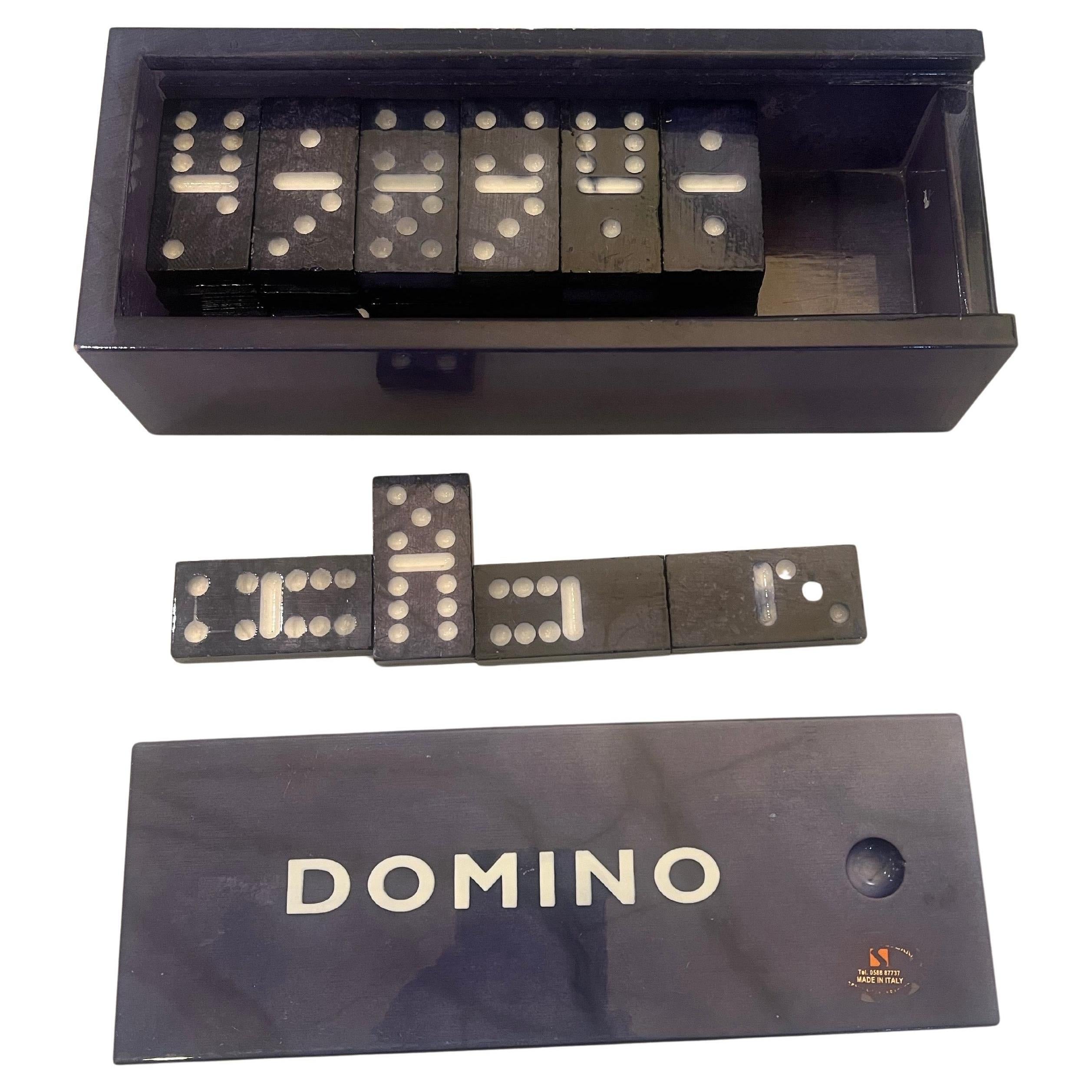 20th Century 1980's Blue Alabaster Italian Domino For Sale