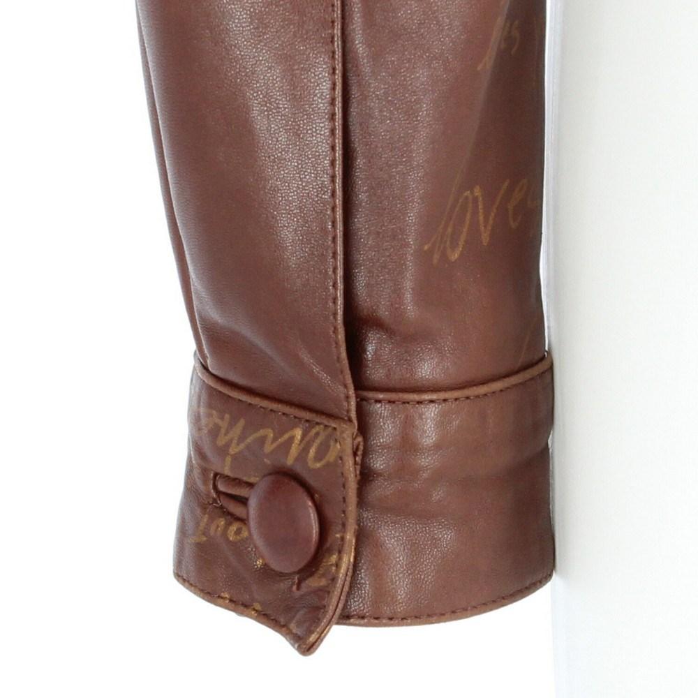 1980s Blumarine by Anna Molinari brown leather jacket 1