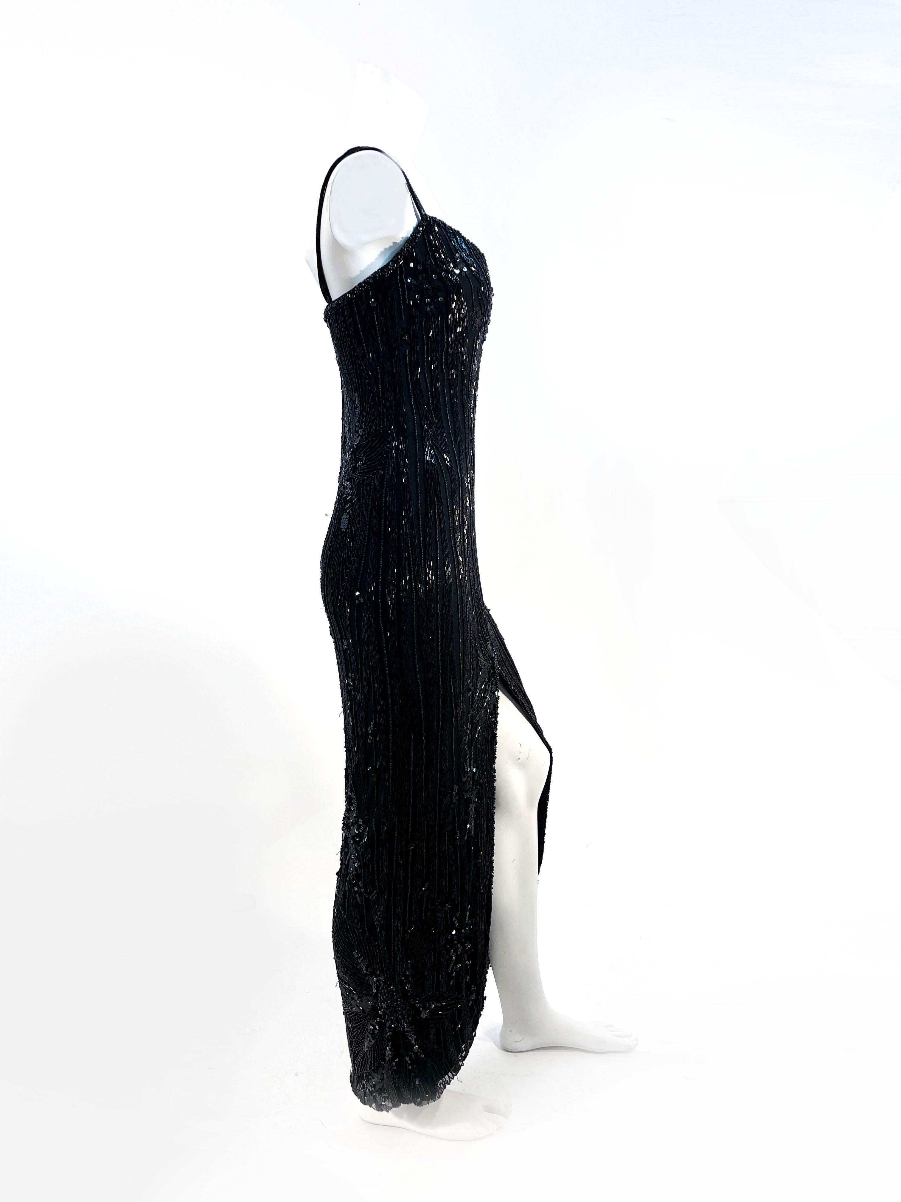 1980s Bob Mackie Black Evening Gown In Good Condition For Sale In San Francisco, CA