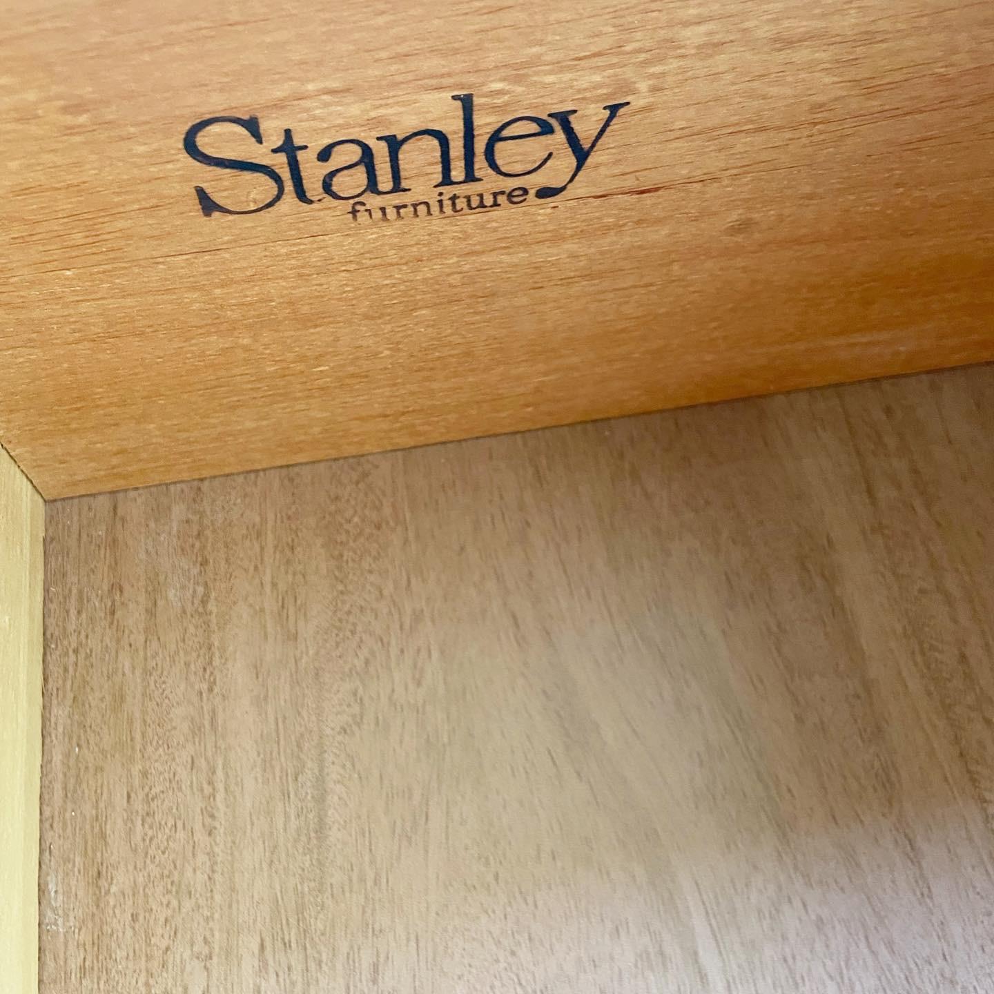 Wood 1980s Boho Pencil Reed Highboy Dresser with by Stanley Furniture, 5 Drawers