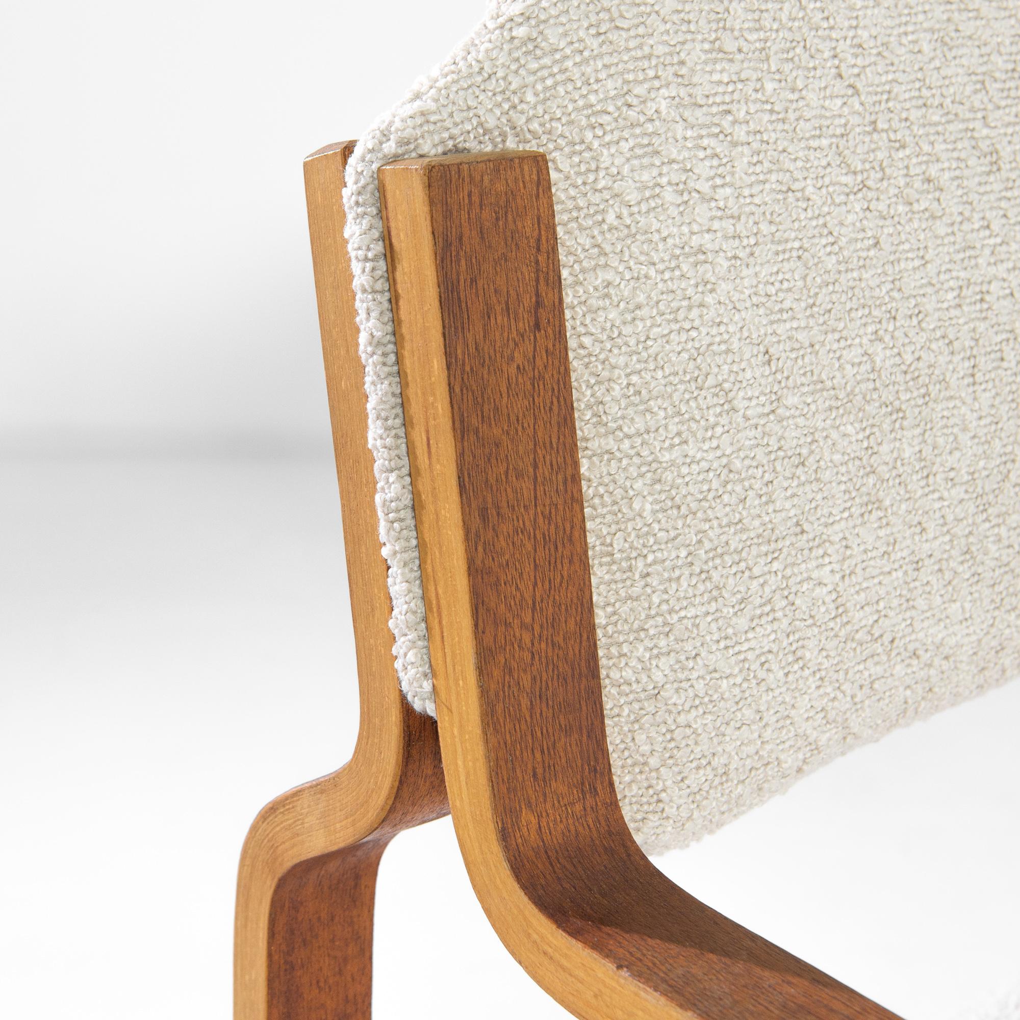 Czech 1980s Bouclé Armchair by TON For Sale