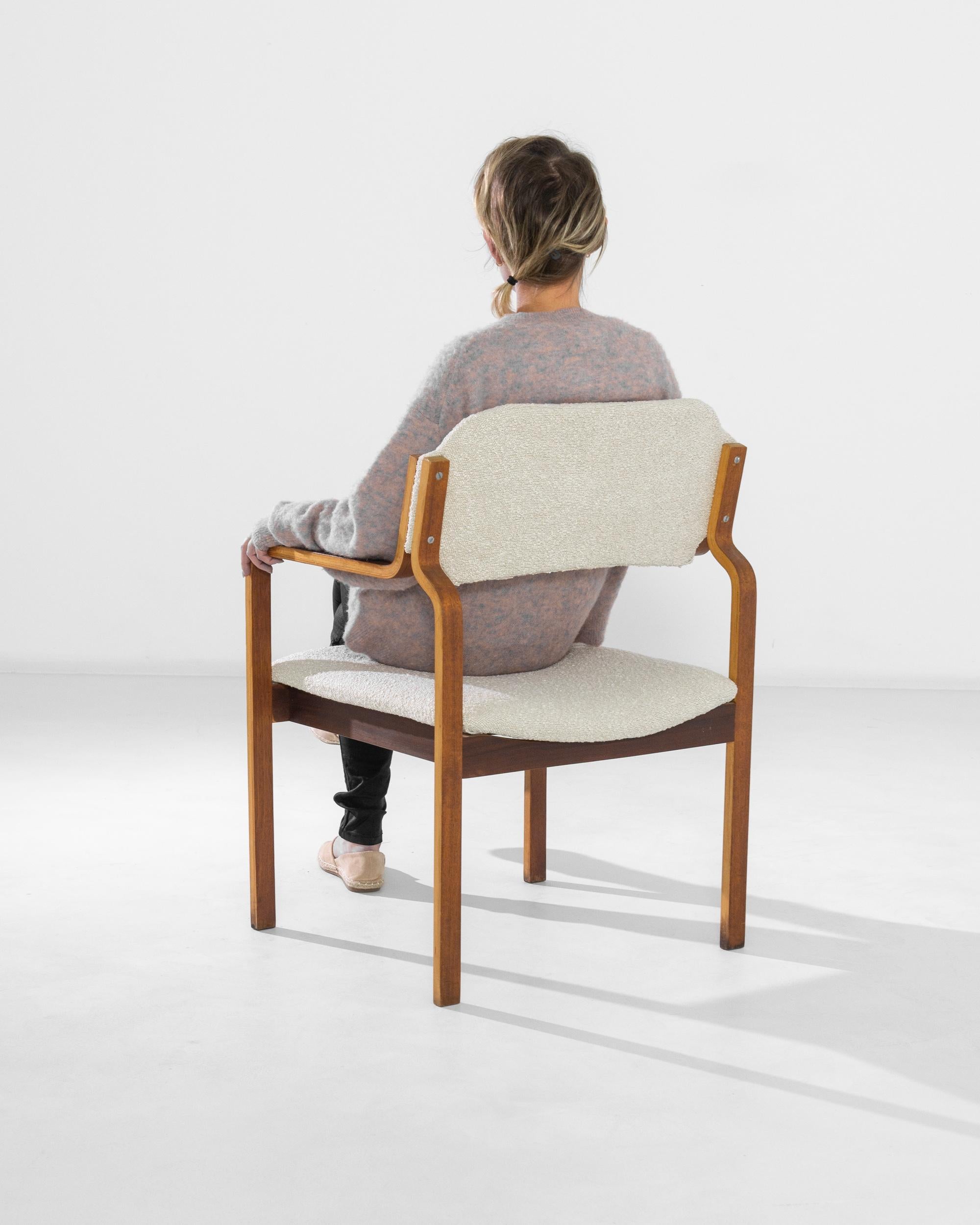 Late 20th Century 1980s Bouclé Armchair by TON For Sale